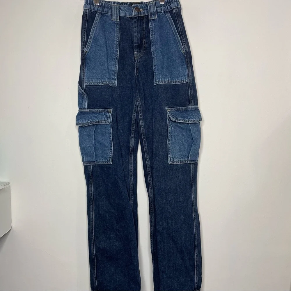 Urban Outfitters BDG High Waist Skate Jean 25W x 32L Cargo Wide Leg Baggy Denim - Picture 2 of 15